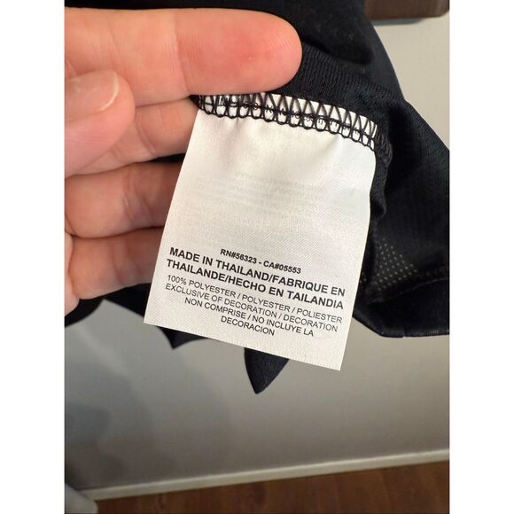 Nike Black Standard Fit Embossed Short Sleeve Tri-Blade Golf Polo Shirt Medium - Picture 4 of 5